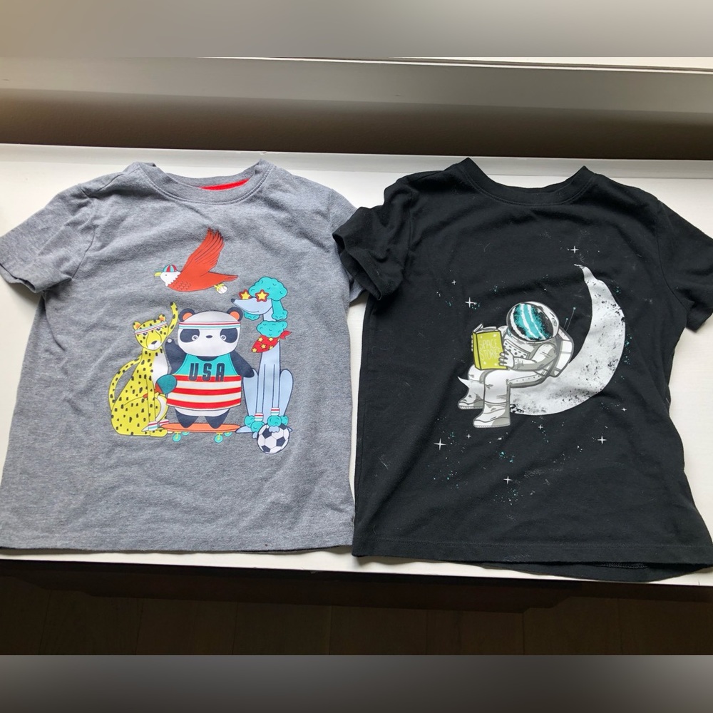 Cat & Jack graphic tees space and animals